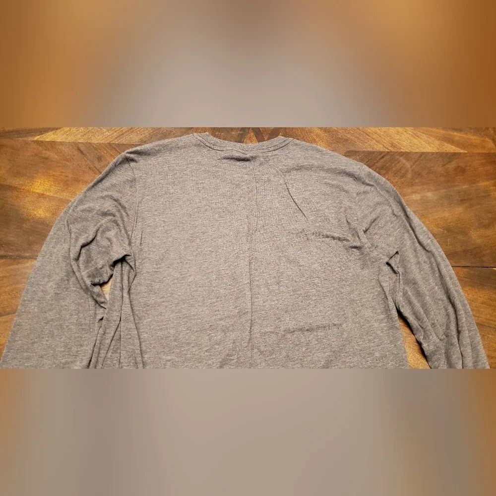 Adidas Amplifier Mens Gray Long Sleeve Shirt Size S